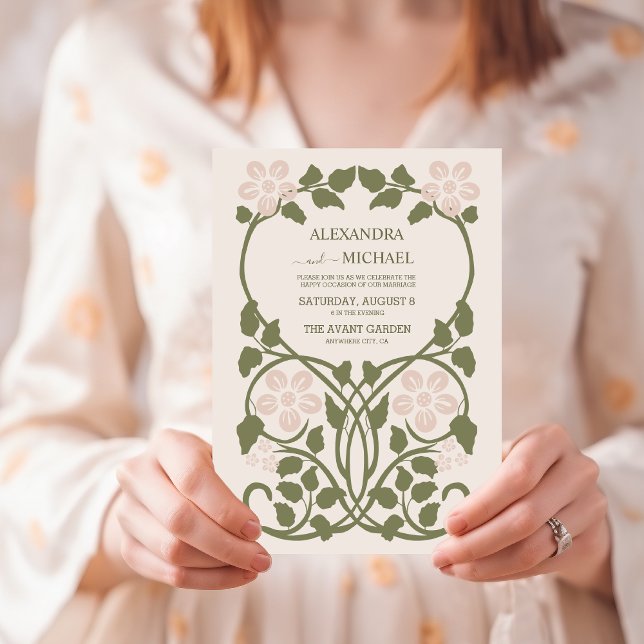 Invitación Boda de tonos apagados con temas de los 70 de Retr (Subido por el creador)