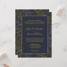 Invitación Boda de Topografía Dorada