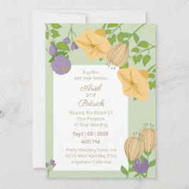 Invitación Boda de tramas de primavera