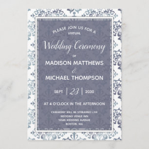 Invitación Boda de transmisión en directo de Lavender Sage Vi