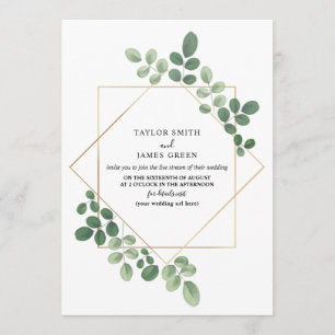 Invitación Boda de transmisión virtual en directo geométrico 