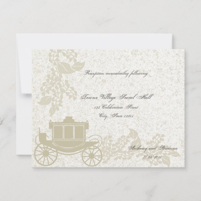 Invitación Boda de transporte romántico (Anverso)