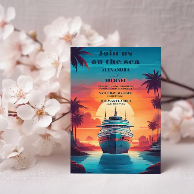 Invitación Boda de trópicos de la costa del Caribe (Subido por el creador)