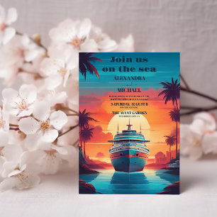 Invitación Boda de trópicos de la costa del Caribe