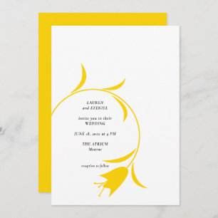 INVITACIÓN BODA DE TULIP AMARILLO MOD