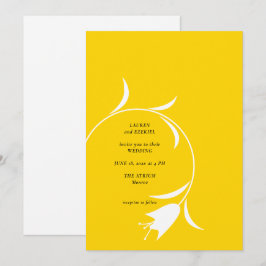 INVITACIÓN BODA DE TULIP AMARILLO MOD