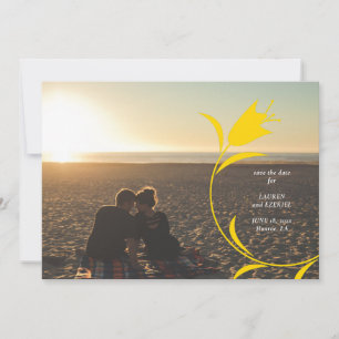 INVITACIÓN BODA DE TULIP AMARILLO MOD GUARDAR LA FECHA
