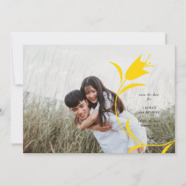 INVITACIÓN BODA DE TULIP AMARILLO MOD GUARDAR LA FECHA
