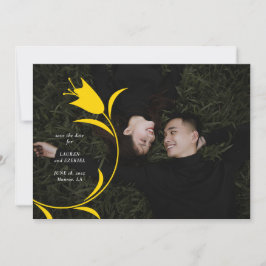 INVITACIÓN BODA DE TULIP AMARILLO MOD GUARDAR LA FECHA