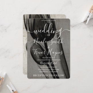 Invitación Boda de tulipanes oscuros sepia de rayos X persona