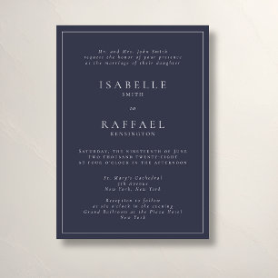 Invitación Boda de ubicación múltiple formal elegante de la M