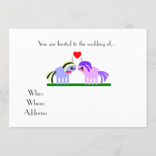 Invitación boda de unicornio lindo