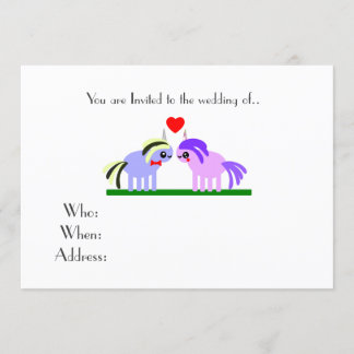 Invitación boda de unicornio lindo