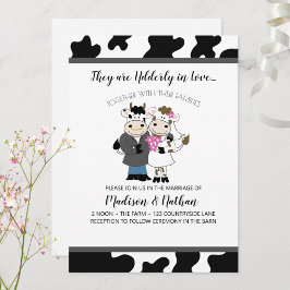 Invitación Boda de vaca ama a pareja de ancianos