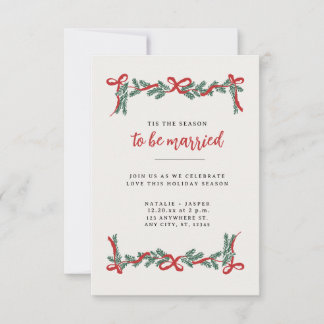 Invitación Boda de vacaciones de navidades