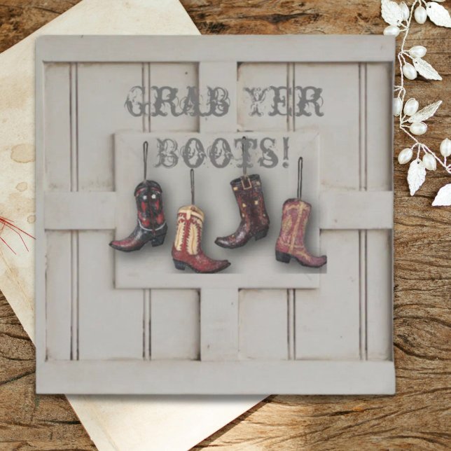 Invitación boda de vaquero country western vintage (vintage western country cowboy wedding invitation)