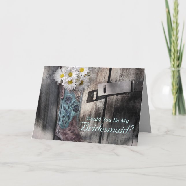 Invitación boda de vaquero rústico del campo occidental (Anverso)