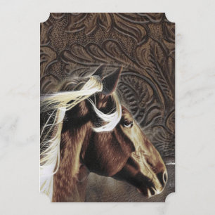 Invitación boda de vaquero rústico del oeste del país con cab