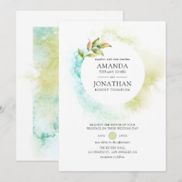 Invitación Boda de vegetación acuarela