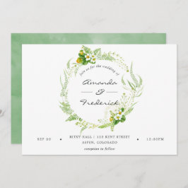 Invitación Boda de vegetación acuática