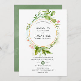 Invitación Boda de vegetación acuática