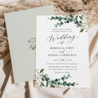 Boda de vegetación de acuarela rústica