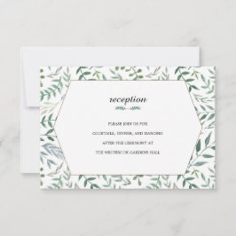 Invitación Boda de vegetación de color acuático