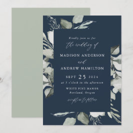Invitación Boda de vegetación de eucalipto