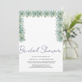 Invitación boda de vegetación de eucalipto