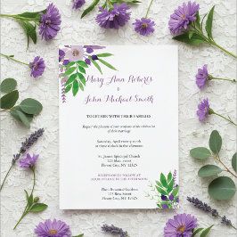 Invitación Boda de vegetación de los jardines de la cabaña