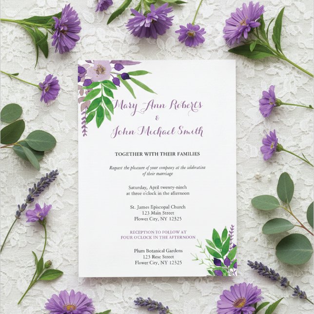 Invitación Boda de vegetación de los jardines de la cabaña (Subido por el creador)