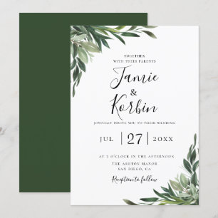 Invitación Boda de vegetación de Moda rusa