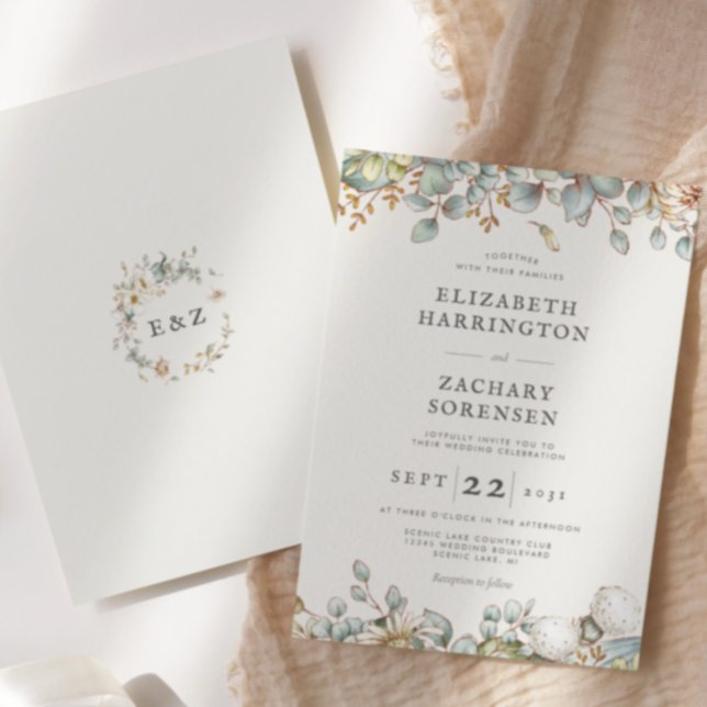 Invitación Boda de vegetación rústica (Subido por el creador)