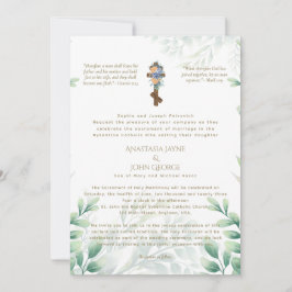 Invitación Boda de vegetación tradicional de la Cruz de BYZAN