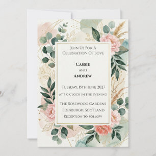 Invitación Boda de Vegetación Tropical