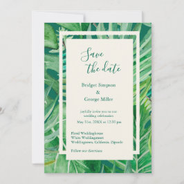 Invitación Boda de vegetación tropical de flores silvestres a