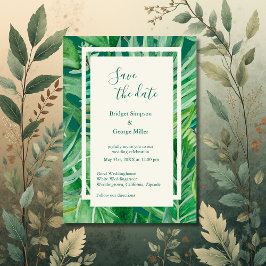 Invitación Boda de vegetación tropical de flores silvestres a