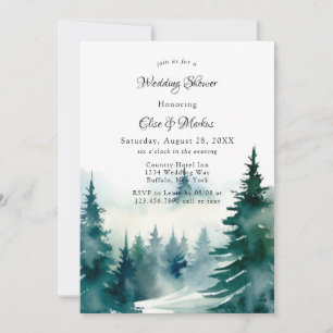Invitación Boda de veneración del árbol de navidad de inviern