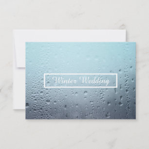 Invitación boda de ventana de invierno