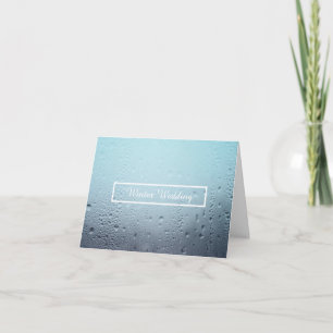 Invitación boda de ventana de invierno