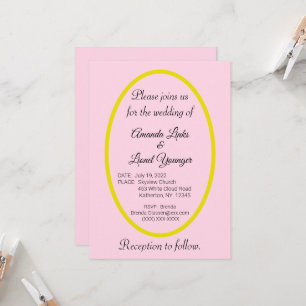 Invitación Boda de ventana rosa