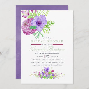Invitación Boda de verano acuarela floral