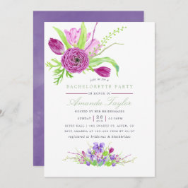 Invitación Boda de verano acuarela floral