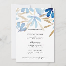 Invitación Boda de verano azul claro