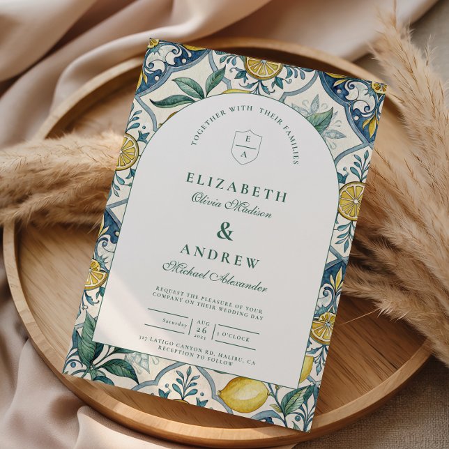 Invitación Boda de verano botánica cítrica (Subido por el creador)