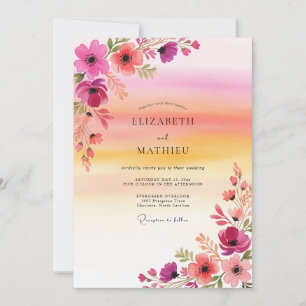 Invitación Boda de verano con espíritu magenta