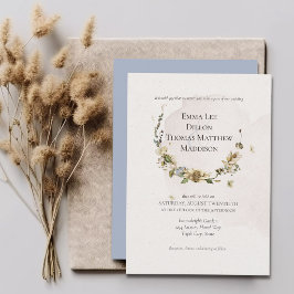 Invitación Boda de verano con flores secas