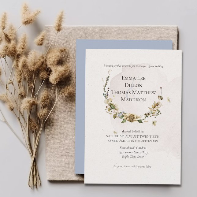 Invitación Boda de verano con flores secas (Subido por el creador)