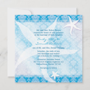 Invitación Boda de verano de Blue Beach Starfish