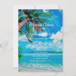 Invitación Boda de verano de Floral Tropical Beach